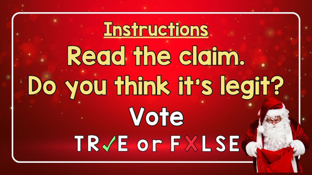 TRUE or FALSE: Christmas Edition! image number null